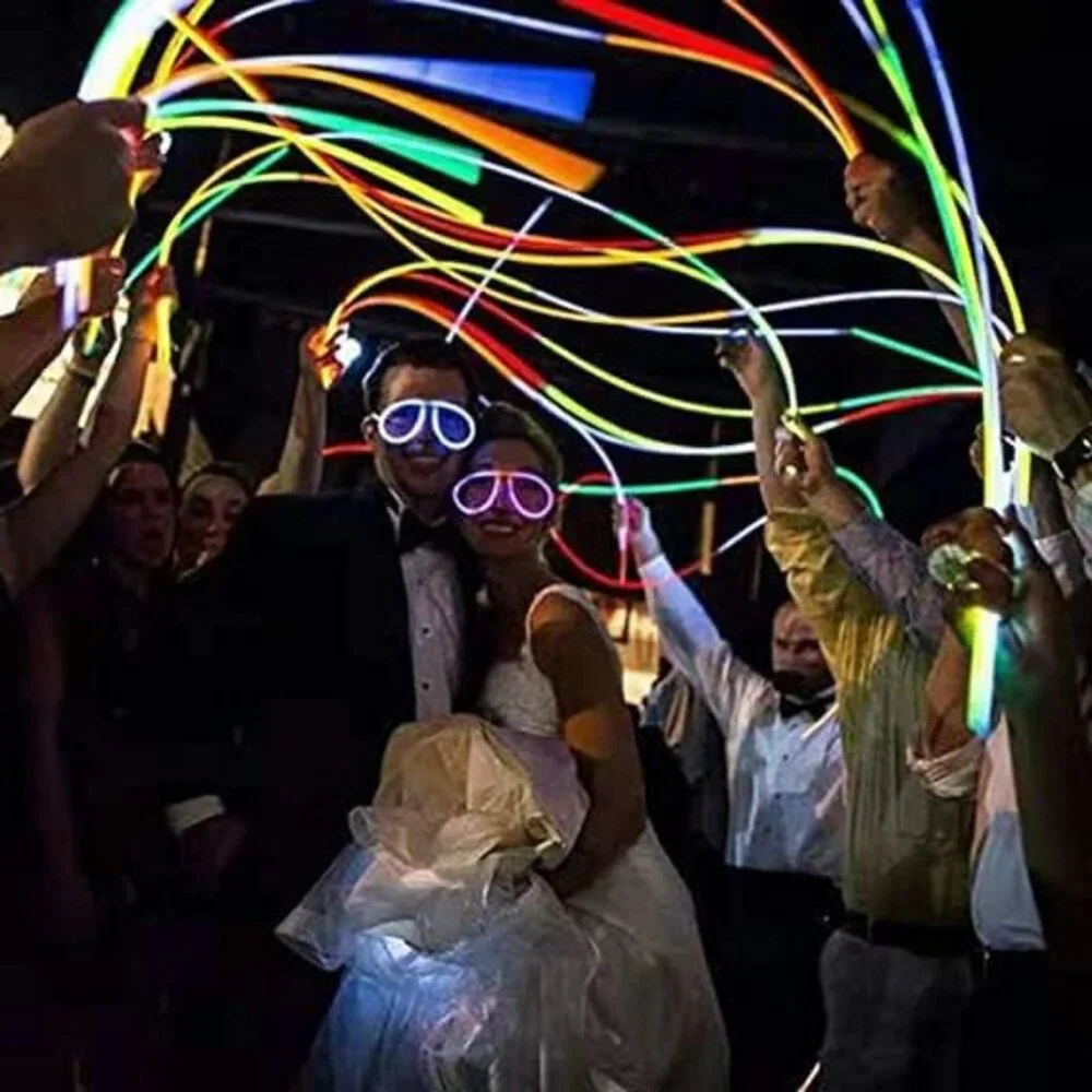 Bulk 100ct 22'' Glow Stick Necklaces - Waterproof Neon Lights for Celebrations